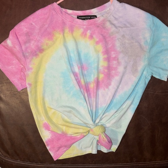 Generation Love Tops - Generation Love the die knot crop top